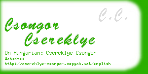 csongor csereklye business card